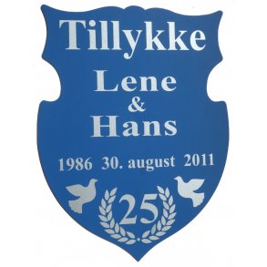 25 r - Skjold til slvbryllup - Fix og frdig