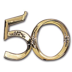 Kage eller bordpynt 50 r - Guldbryllup