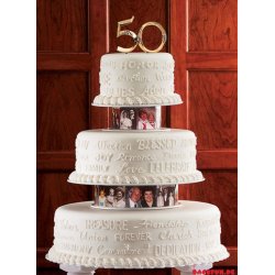 Kage eller bordpynt 50 r - Guldbryllup