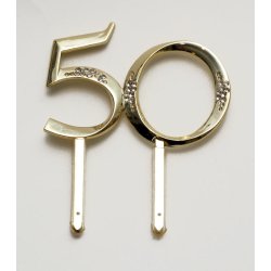 Kage eller bordpynt 50 r - Guldbryllup