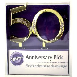 Kage eller bordpynt 50 r - Guldbryllup