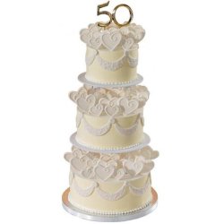 Kage eller bordpynt 50 r - Guldbryllup