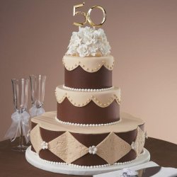 Kage eller bordpynt 50 r - Guldbryllup