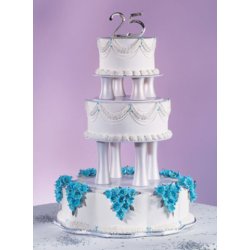 Kage eller bordpynt 25 r - Slvbryllup