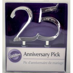 Kage eller bordpynt 25 r - Slvbryllup