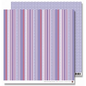 Scrapbookingark - Lilla  snekrystaller og striber