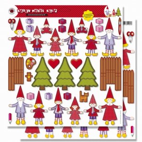 Stanseark med nisser - til at trykke ud