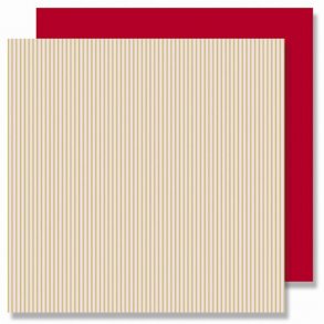 Rød - smalle striber