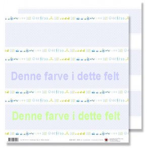 Kortark - barnedåb blå/grøn