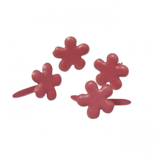 Brads - Blomster - Pink -  4 mm - 100 stk