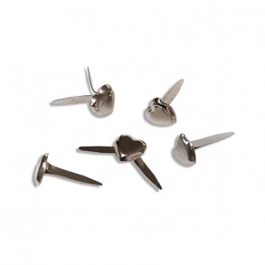 Brads - Hjerter - Sølv -  4 mm - 100 stk