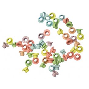 Eyelets - Farvemix - Pastel - Runde