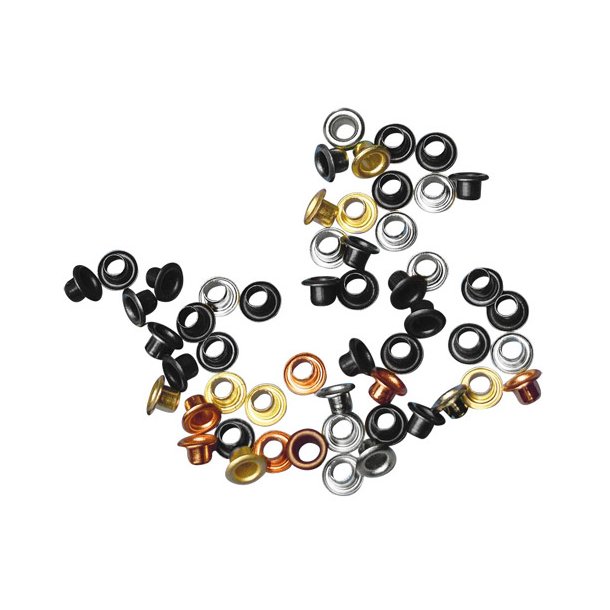 Eyelets - Farvemix - Metallic - Runde