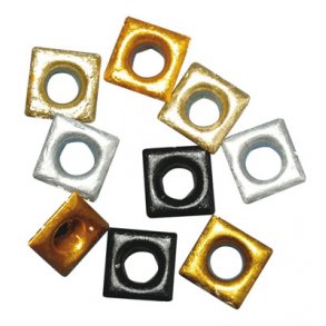 Eyelets - Farvemix - Metallic - Firkantet