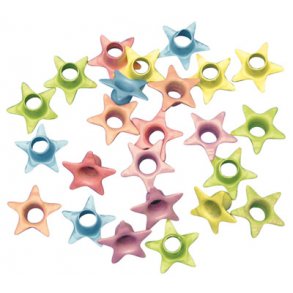Eyelets - Farvemix - Pastel - Stjerner