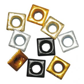 Eyelets - Farvemix - Metallic - Firkantet