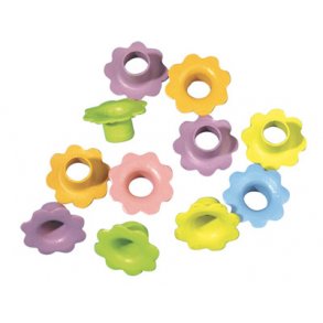 Eyelets - Farvemix - Pastel - Blomster