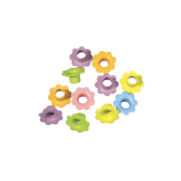 Eyelets - Farvemix - Pastel - Blomster