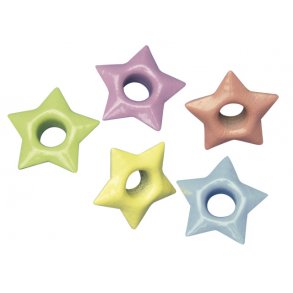 Eyelets - Farvemix - Pastel - Stjerner