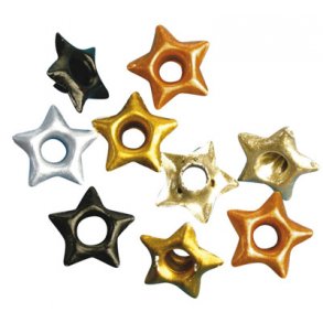 Eyelets - Farvemix - Metallic - Stjerner