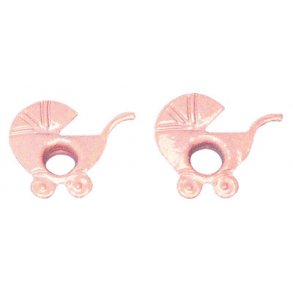 Eyeletsmotiv  Barnevogn - Lysr&oslash;d - 1 cm