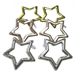 Brads - Stjerner - Multi farver metallic