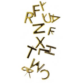 Brads - Bogstaver - guld - store