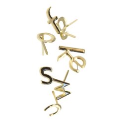 Brads - Bogstaver - Guld - sm