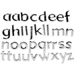 Brads - Bogstaver - Guld - sm