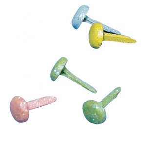 Brads - Rundhovedet - Farvemix Pastel med glimmer