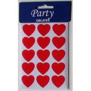 Oblater - røde hjerter