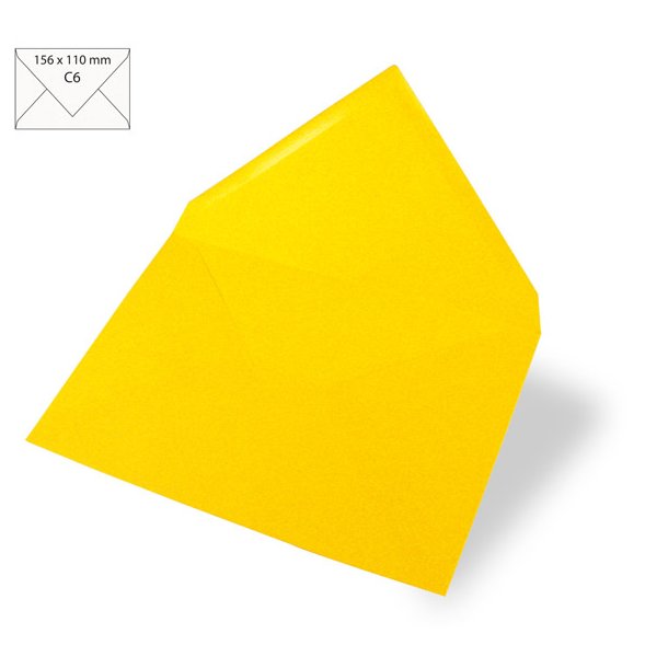 C6 Kuverter - 5 stk - Sun yellow