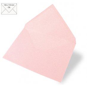 C6 Kuverter - 5 stk - Baby pink