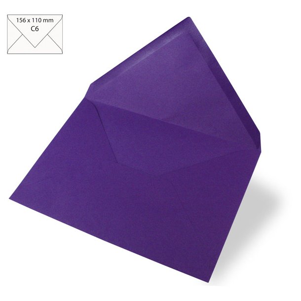 C6 Kuverter - 5 stk - Violet