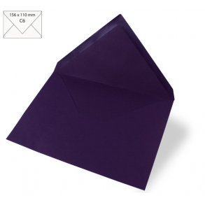 C6 Kuverter - 5 stk - Plum