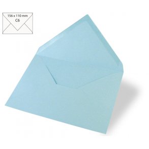 C6 Kuverter - 5 stk - Baby blue