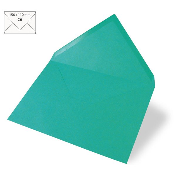 C6 Kuverter - 5 stk - Turquoise