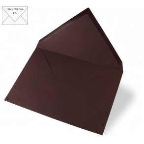 C6 Kuverter - 5 stk - Dark brown