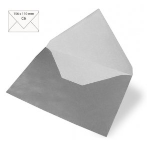 C6 Kuverter - 5 stk - Sølv