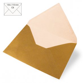 C6 Kuverter - 5 stk - Guld