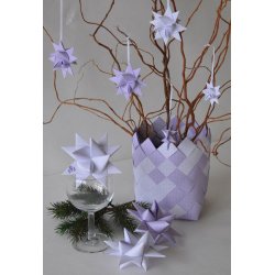 Stjernestrimler - Lilla/hvide - Prik design