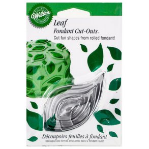 Udstikker sæt - Blade - 3 dele i rustfri stål