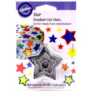 Udstikker sæt - Stjerner - 3 dele i rustfri stål