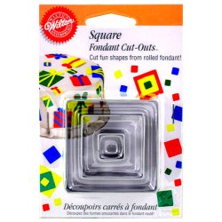 Udstikker st - Firkantede - 3 dele i rustfri stl