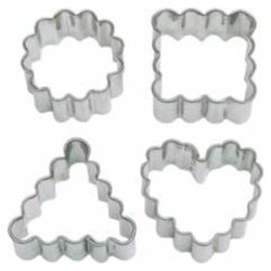 Udstikker st - blgekant - 4 dele i rustfri stl