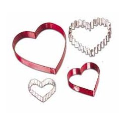 Udstikker st - Hjerter - 4 dele i metal