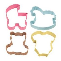 Udstikker st - Baby - 4 dele i malet metal