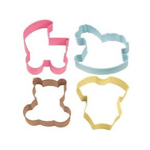 Udstikker st - Baby - 4 dele i malet metal