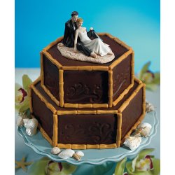  9 cm kagefigur til bryllup - Strand romantik