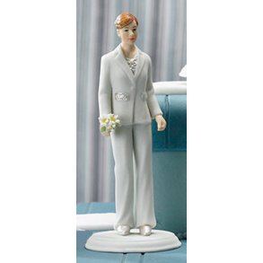 14 cm kagefigur eller bordpynt - Buksedragt